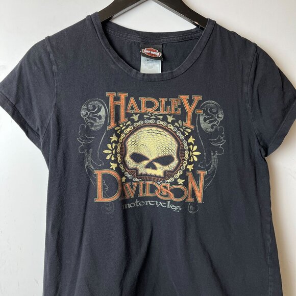Harley Davidson Florida T Shirt Womens Black Medium M Made In USA Graphic Tee - Picture 14 of 16